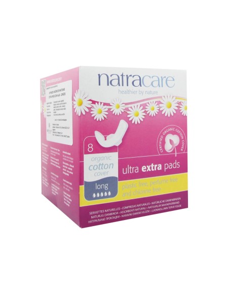 Natracare Pechos Higiénicos Naturales Extra Finos con Alas 8 unidades