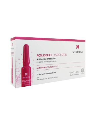 Sesderma Acglicolic Classic Forte Ampollas Antienvejecimento 10x1,5ml