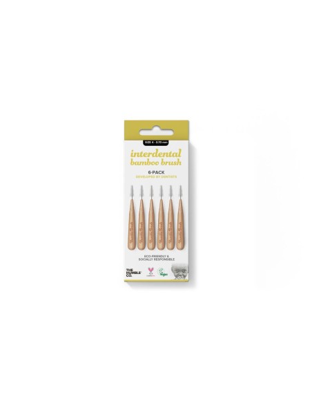 El humilde CO. Tamaño del cepillo interdental 4- 0.70mm Amarillo 6 unidades