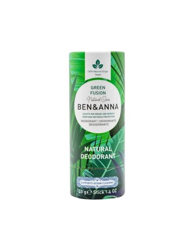 Ben Anna Desodorante Natural Fusión Verde Tubo de Papel 40g