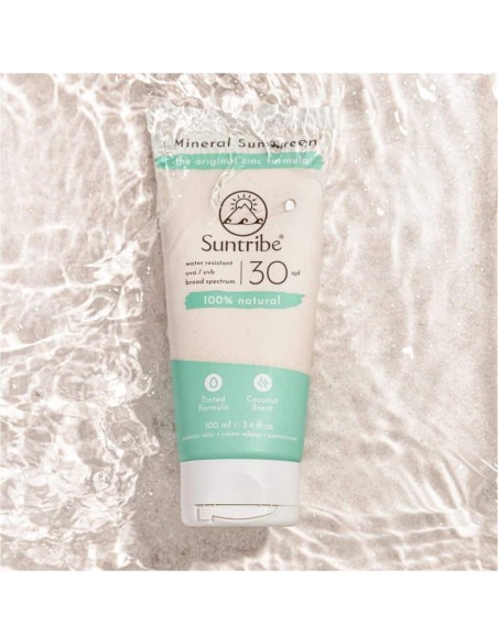 Suntribe Protector Solar Mineral SPF 30 Con Color 100ml