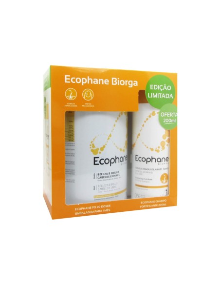 Ecophane Pack Polvo Cabello y Uñas 318g + Champú Fortificante 200ml