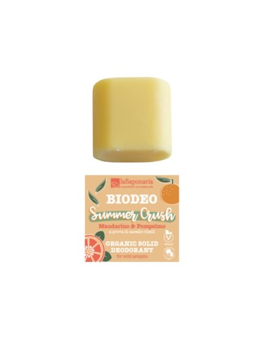 laSaponaria Biodeo Desodorante Biológico Sólido Summer Crush Mandarina y Pomelo 40g