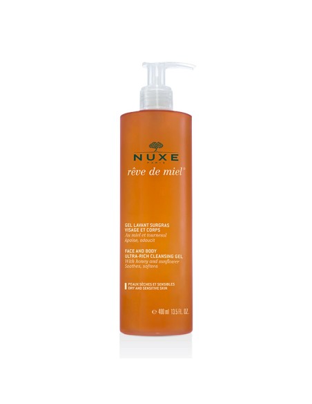 Nuxe Rêve de Miel Gel limpiador nutritivo para el rostro y el cuerpo 400ml
