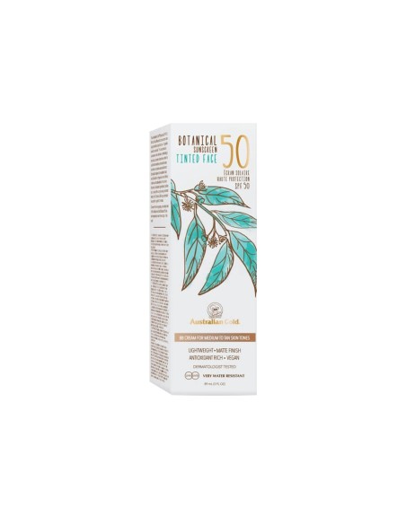 Australian Gold Botanical Loción Facial con Tinte SPF50 Bronceado Medio 89ml