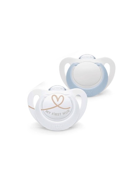 NUK Star Chupete de silicona 0-6M x2