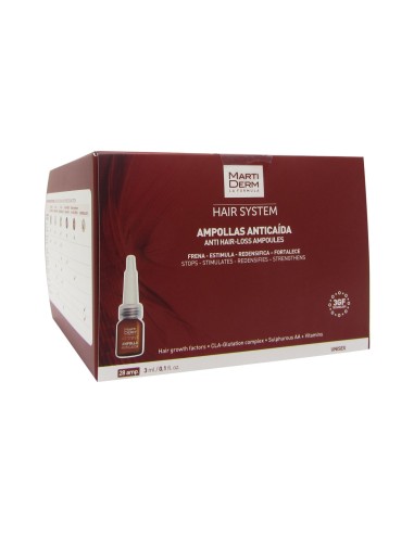 MartiDerm Hair System  Ampollas Anticaída 28x3ml