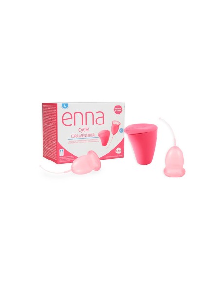Enna Cycle Copa Menstrual Talla L 2 Unidades + Estuche Esterilizador