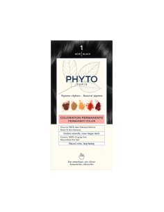 Phyto Color Colorante Permanente con Pigmentos Vegetales 1 Negro