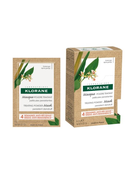 Klorane Anticaspa Mascarilla de Tratamento en Polvo Galanga 8x3g