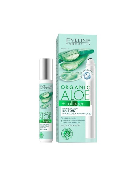 Eveline Cosmetics Organic Aloe and Collagen Roll-On Contorno de Ojos 15ml