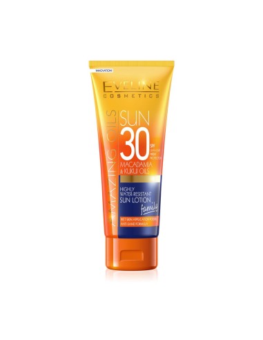 Eveline Cosmetics Sun Amazing Oils Loción Solar Altamente Resistente al Agua SPF30 200ml