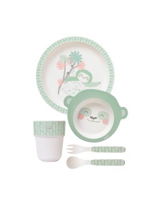 Saro Set 5 Piezas de Comida en Bambú Verde