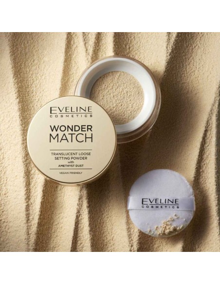 Eveline Cosmetics Wonder Match Polvo Translúcido con Polvo de Amatista 6g
