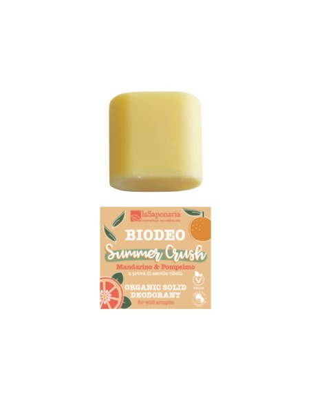 laSaponaria Biodeo Desodorante Biológico Sólido Summer Crush Mandarina y Pomelo 40g