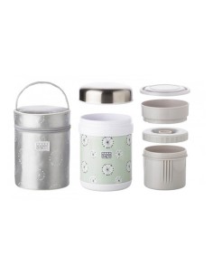 Contenedor térmico de acero Saro con estuche 2