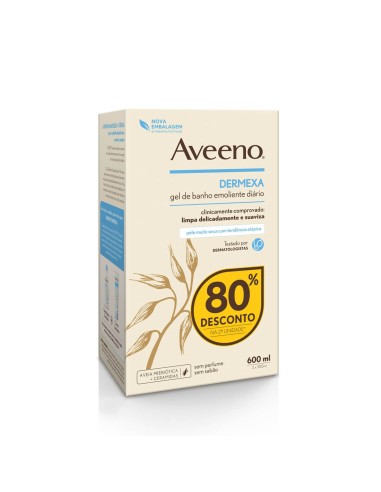 Aveeno Duo Dermexa Gel de Ducha Emoliente Diario 300ml