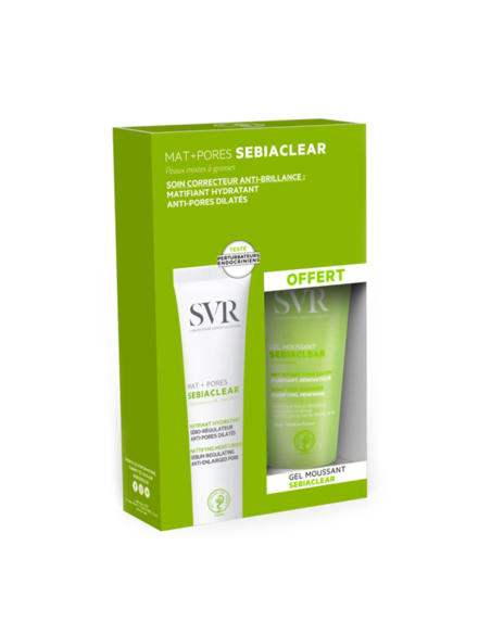 SVR Pack Sebiaclear Mat Pores and Gel Moussant