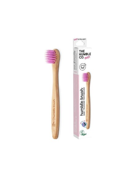 The Humble Co Cepillo de Dientes de Bambú para Bebés Rosa