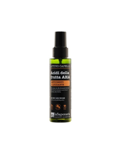 laSaponaria Ácidos de Fruta AHA Activo para Cabello en Spray Antifrizz y Brillo 100ml