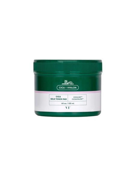 VT Cosmetics Cica Hyalon Cica Mild Toner Pad 60 unidades