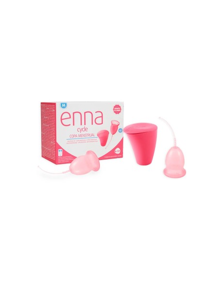 Copa Menstrual Enna Cycle Talla M 2 Unidades + Caja Esterilizador