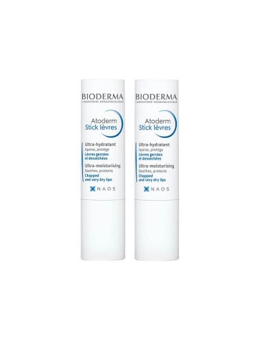 Bioderma Pack Atoderm Lips Stick Humeurizer 2x4g