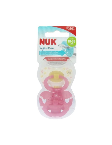 NUK Signature Chupete de silicona 18-36m x2