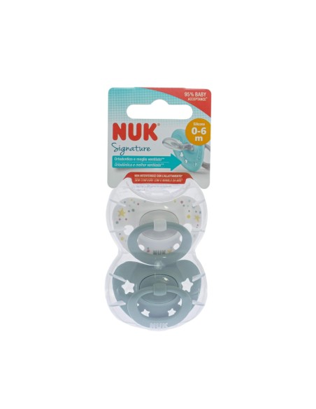 NUK Signature Chupete de silicona 0-6m x2