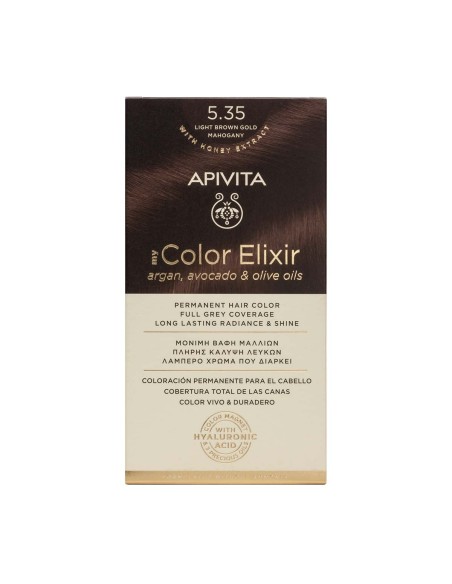Apivita My Color Elixir 5.35 Castaño Claro Dorado Acajou