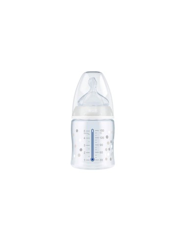 Botella indicadora de temperatura de silicona NUK First Choice 0-6M M 150ml