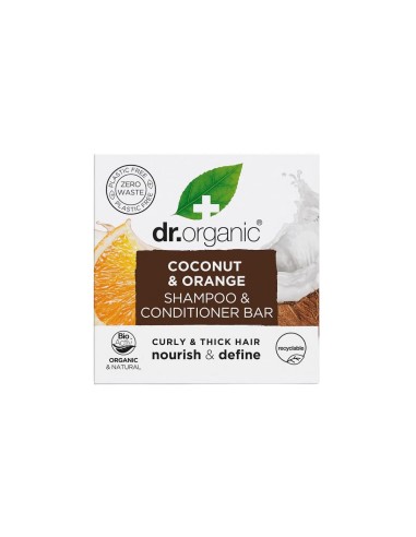 Dr. Organic Champú Sólido de Coco y Naranja 75g