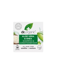 Dr. Organic Champú y Acondicionador Sólido de Aloe Vera y Chía 75g