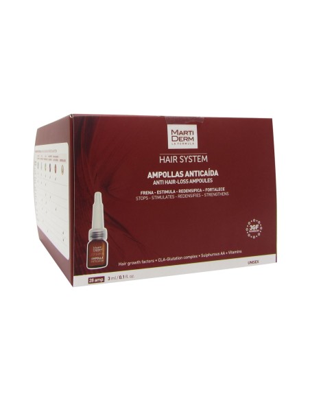 MartiDerm Hair System  Ampollas Anticaída 28x3ml MartiDerm Hair System  Ampollas Anticaída 28x3ml