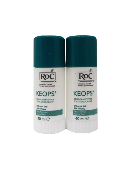 Roc Keops Desodorante Stick Transpiración Suave 2x40ml