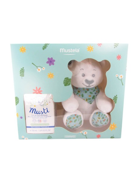 Mustela Musti Pack Agua de Tocador Sin Alcohol + Osito Verde 50ml