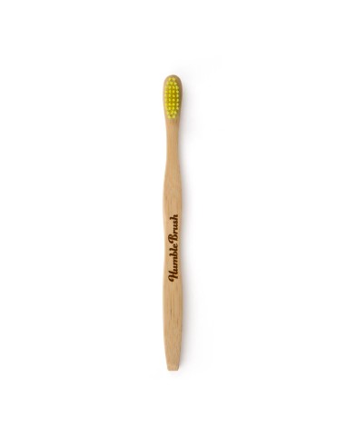 The Humble Co. cepillo de dientes de bambú amarillo suave para adultos