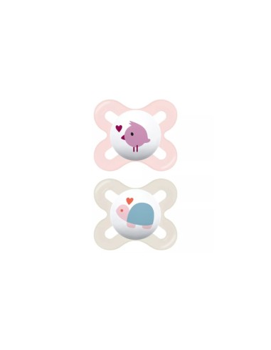 Mam Start Chupete Silicona 0-2m Rosa 2 Unidades