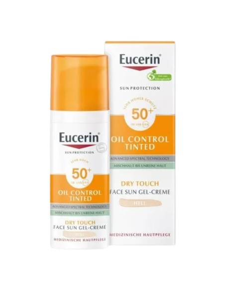 Eucerin Sun Oil Control Gel-Crema con Color Toque Seco Claro SPF50+ 50ml