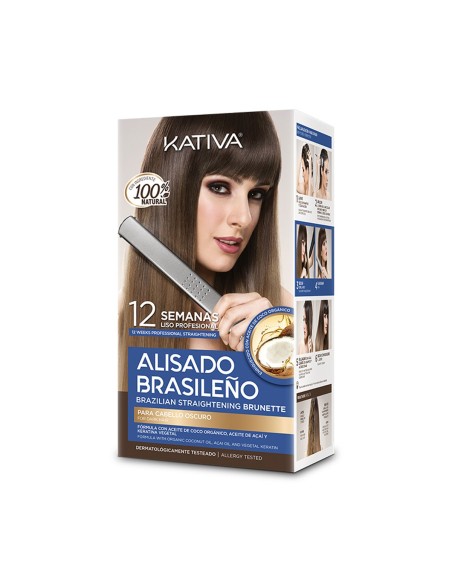 Kativa Kit de Alisado Brasileño Cabello Oscuro