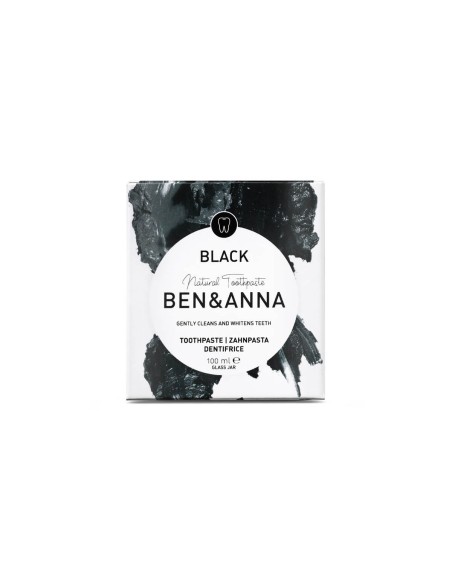 Ben Natural Anna Natural Negro Negro (Menta con sabor a carbón) sin 100 ml de flúor
