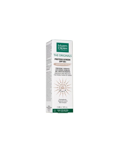 Martiderm Proteos Screen SPF 50+ Crema Facial Perfeccionadora con Color 40ml