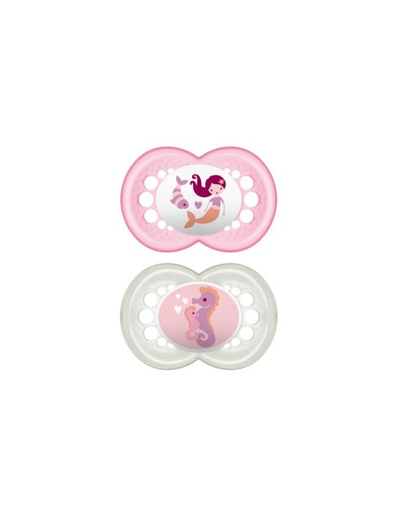 MAM PACIFIER ORIGINAL SILICONE + 16M ROSE 2UN