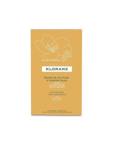 Klorane Bandas de Cera Fría con Almendra Dulce 6 Bandas