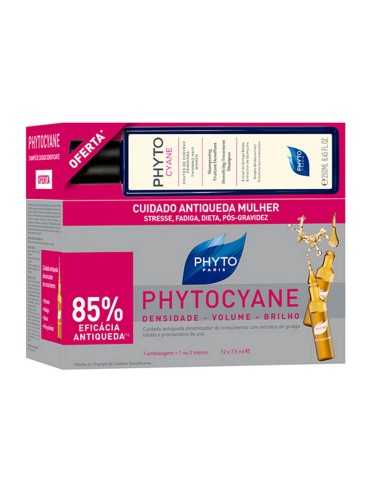 Phyto Pack Ampollas Phytocyane 12x7,5 ml Champú Densificador Phytocyane 250ml