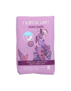 Natracare Super Natural Maxi Pads 12 Unidades
