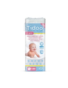 Tidoo Maxi Cuadrados de Algodón 80 unidades