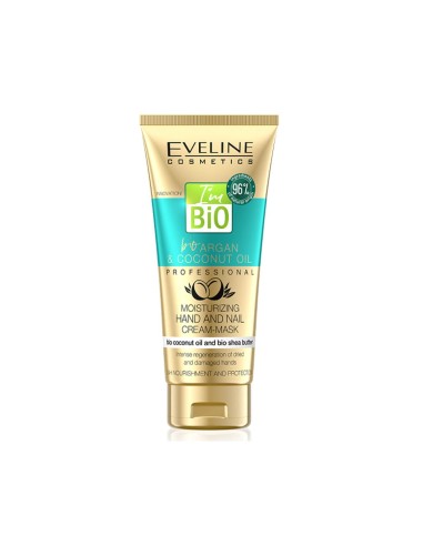 Eveline Cosmetics Crema de Manos de Aceite de Coco y Argán Bio 100ml