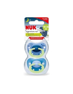 NUK Signature Night Chupete de silicona 18-36m x2