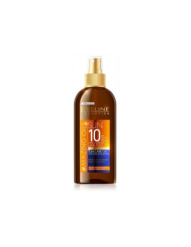 Eveline Cosmetics Sun Amazing Oils Aceite de protección solar con acelerador del bronceado SPF10 150ml